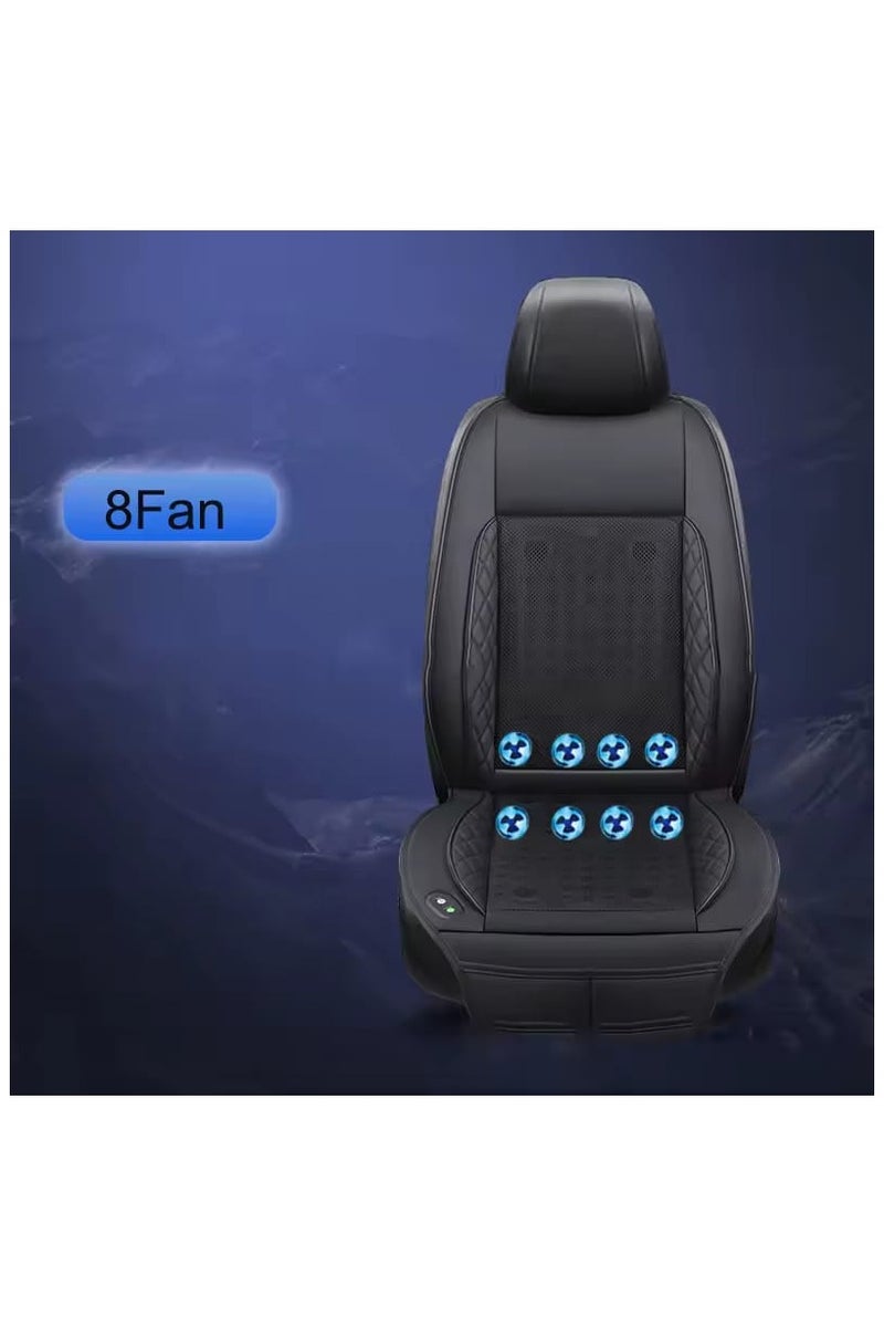 BlueFire Car Ventilated Seat Cushion with 16 Silent Fans, DC12V/24V Powerful Adjustable Air Cooler, Breathable Seat Cover with Dual USB Ports – Summer Cooling Comfort Drive - Image 3