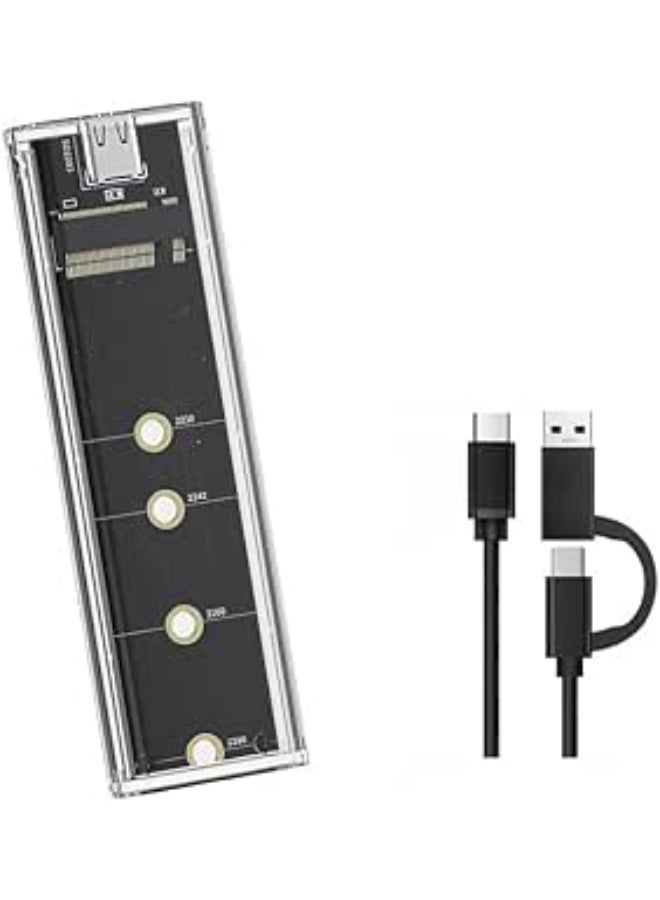 علبة SSD M.2 NVMe وSATA - محول USB-C 3.2 Gen2 بسرعة 10Gbps و5Gbps - يدعم NGFF PCIe M-Key (B+M) 2230/2242/2260/2280 مع كابل Type-C - Image 1