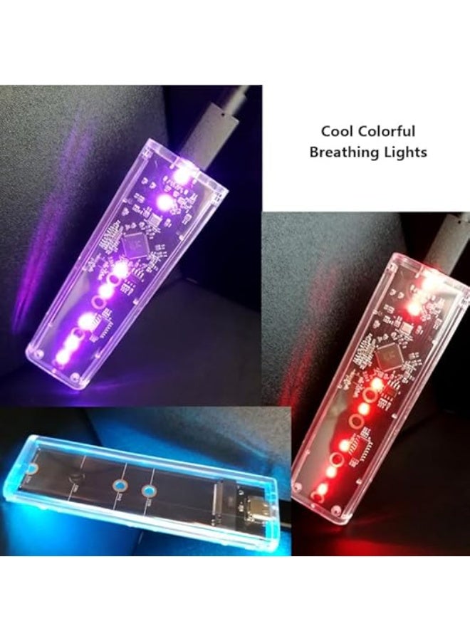 علبة SSD M.2 NVMe وSATA - محول USB-C 3.2 Gen2 بسرعة 10Gbps و5Gbps - يدعم NGFF PCIe M-Key (B+M) 2230/2242/2260/2280 مع كابل Type-C - Image 2