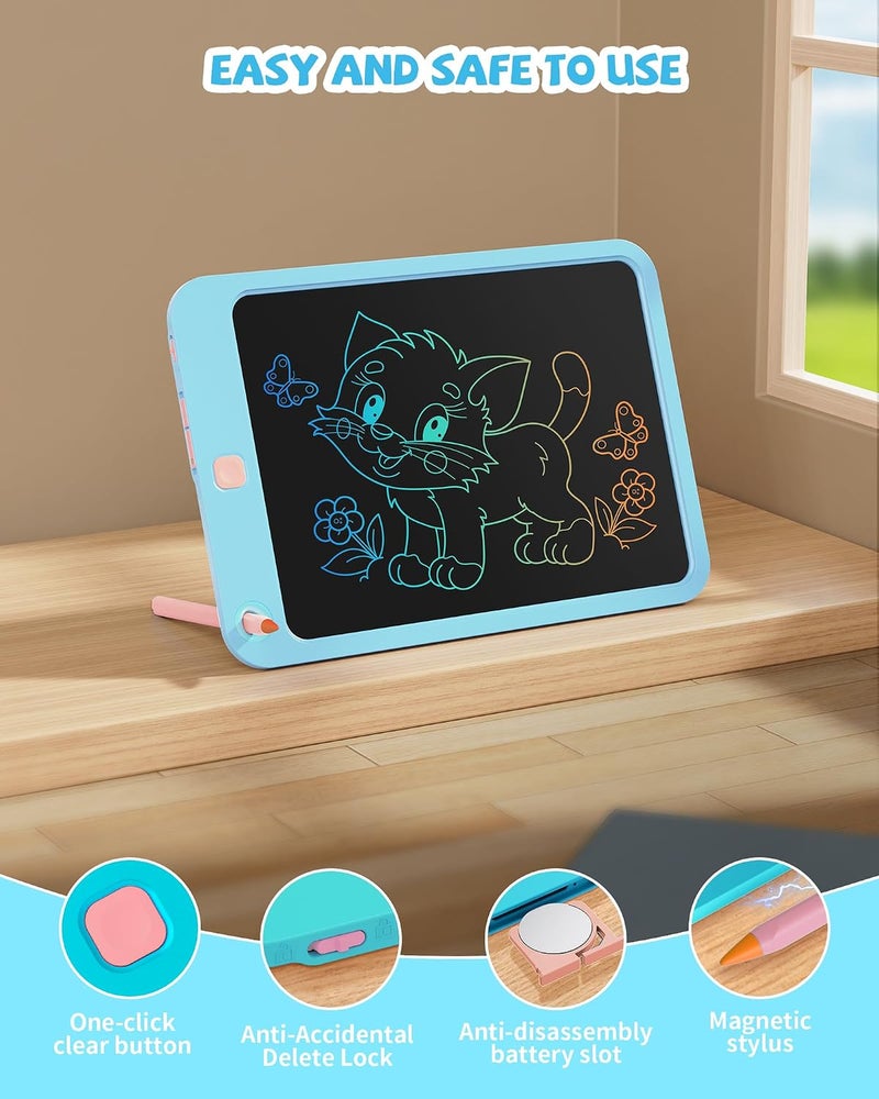 لوح كتابة LCD، لوح رسم يونيكورن قابل للمسح، ألواح رسم بحجم 10 بوصة، لوح كتابة هدية عيد ميلاد للأطفال من سن 3 4 5 6 سنوات، ألعاب تعليمية وتعلمية - Image 3