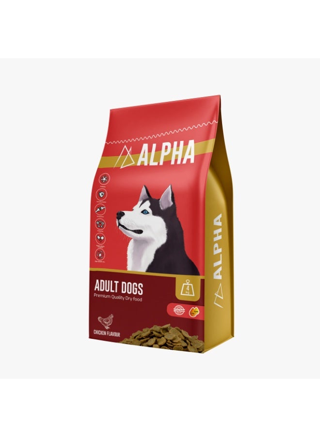 طعام كلاب ألفا للبالغين، بنكهة الدجاج، 4 كجم
