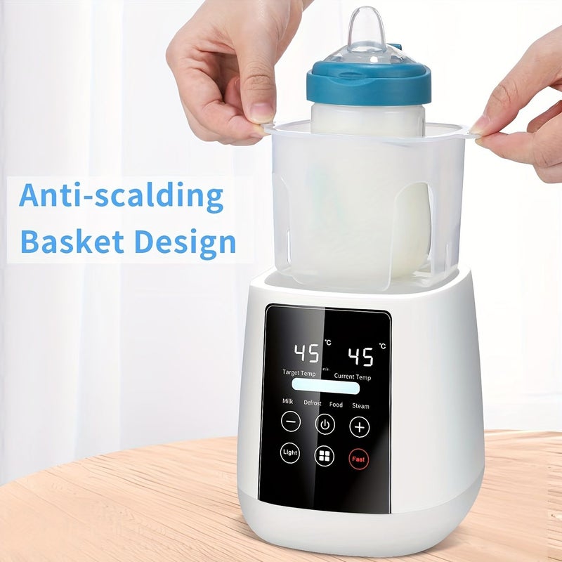 Baby Bottle Warmer Fast Milk Warmer with Timer White Accurate Temperature Control Defrost Sterilizing Keep Heat Food Function - Image 3