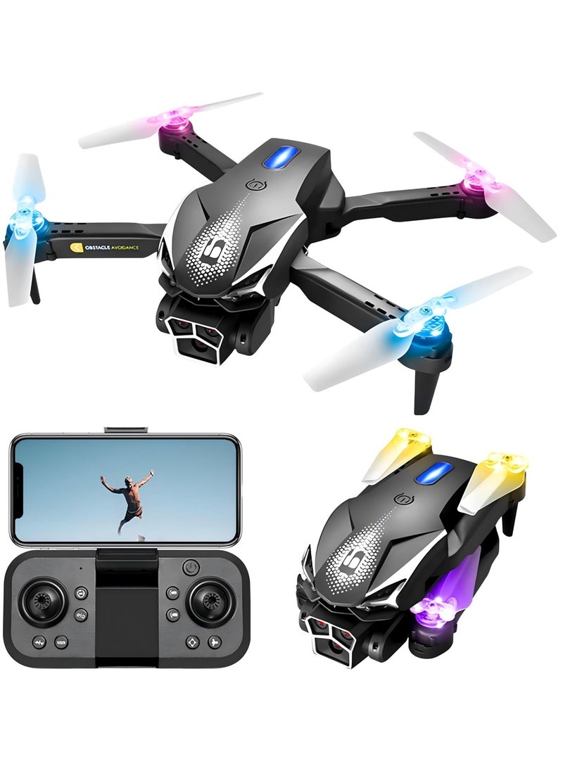 TIGER Drone with Camera for Adults – LU600 Entry-Level FPV Drone with WIFI, Gesture Photography, 540° Obstacle Avoidance, Brushless Motor, High-Altitude Hovering, Custom Route – Ideal Beginner Drone Gift for Adults – Black  - Image 1
