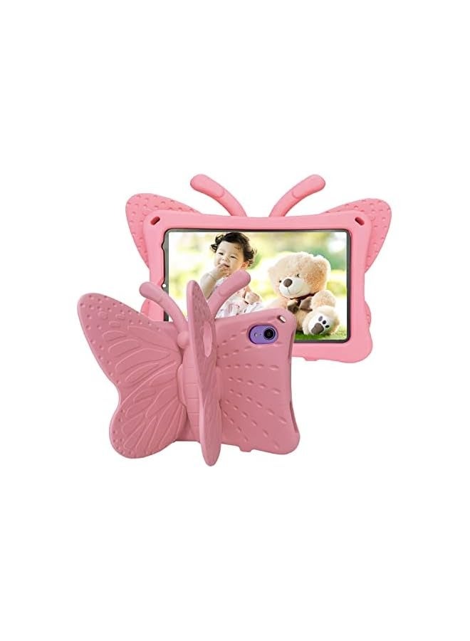 erorex iPad Mini 6 Case Kids Cute Butterfly, iPad Mini 2021 Case for Children, Shockproof Light Weight EVA Foam Super Protection Stand Cover for iPad Mini 8.3" Tablet for Girls - Baby Pink - Image 1