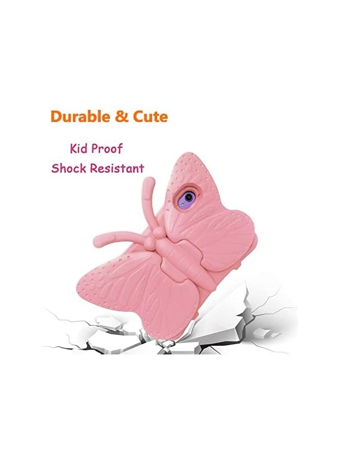 erorex iPad Mini 6 Case Kids Cute Butterfly, iPad Mini 2021 Case for Children, Shockproof Light Weight EVA Foam Super Protection Stand Cover for iPad Mini 8.3" Tablet for Girls - Baby Pink - Image 3