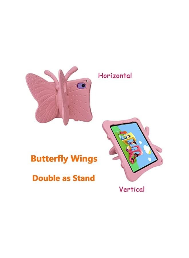 erorex iPad Mini 6 Case Kids Cute Butterfly, iPad Mini 2021 Case for Children, Shockproof Light Weight EVA Foam Super Protection Stand Cover for iPad Mini 8.3" Tablet for Girls - Baby Pink - Image 4