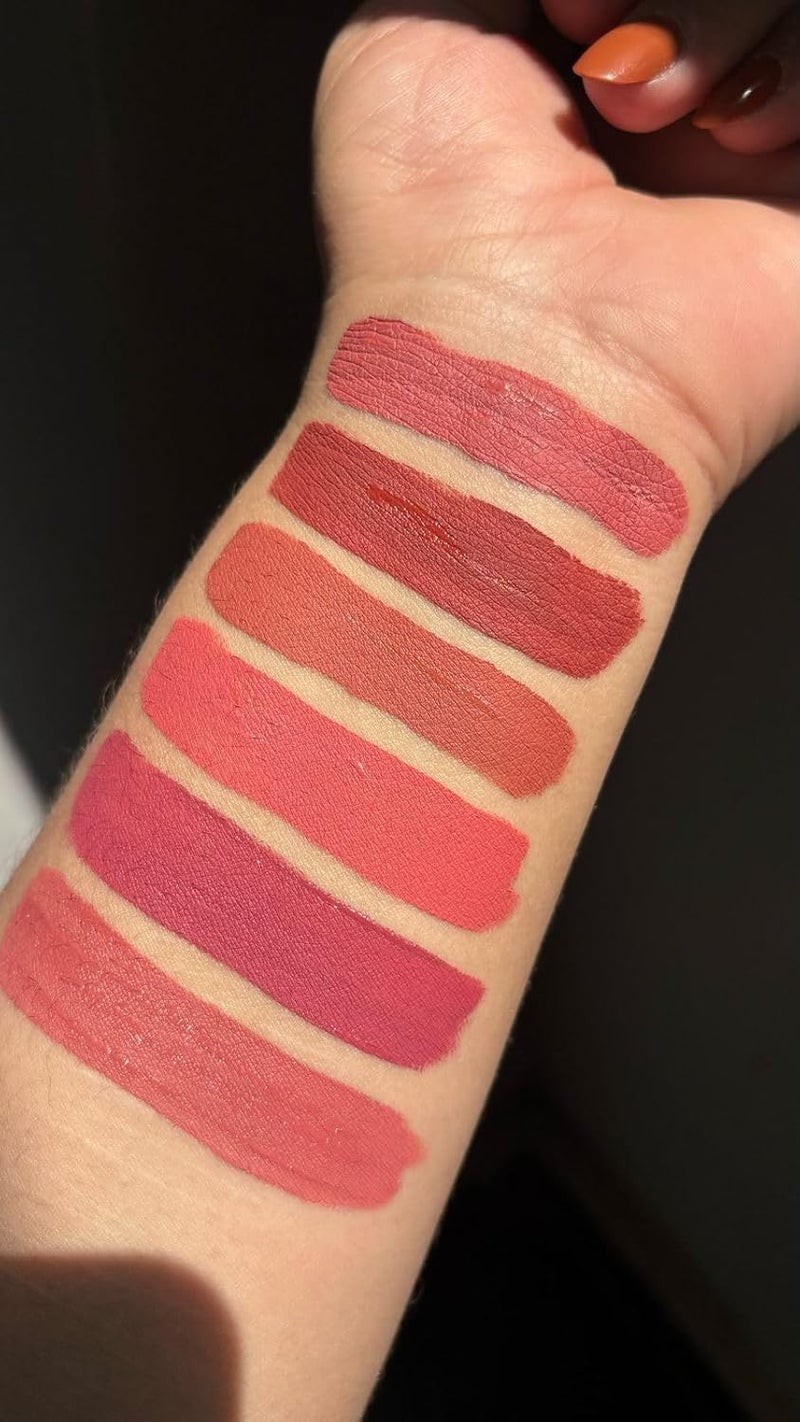 Crystal Glass Lipstick Set with Diamond Cut Pattern 6 different Shades Liquid Lipsticks Gloss - Image 2