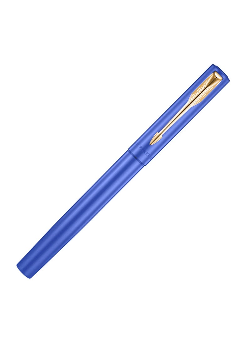 PARKER Vector XL Fountain Pen Fine Tip Blue Barrel With Gold Trim - Image 3