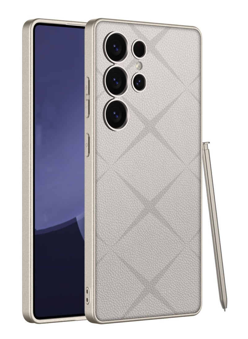 general Leather Cover Compatible with Samsung Galaxy S26 Ultra Release 2026 Soft Silicone Sides Lightweight Slim with Independent Camera Protection Case, Pattern - Image 1