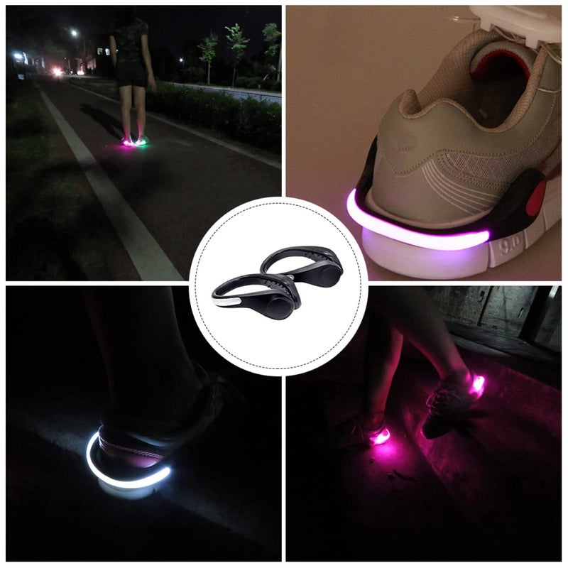 Waterproof LED Shoe Lights for Night Running Safety High Visibility Clip On 2 Pack - Image 5