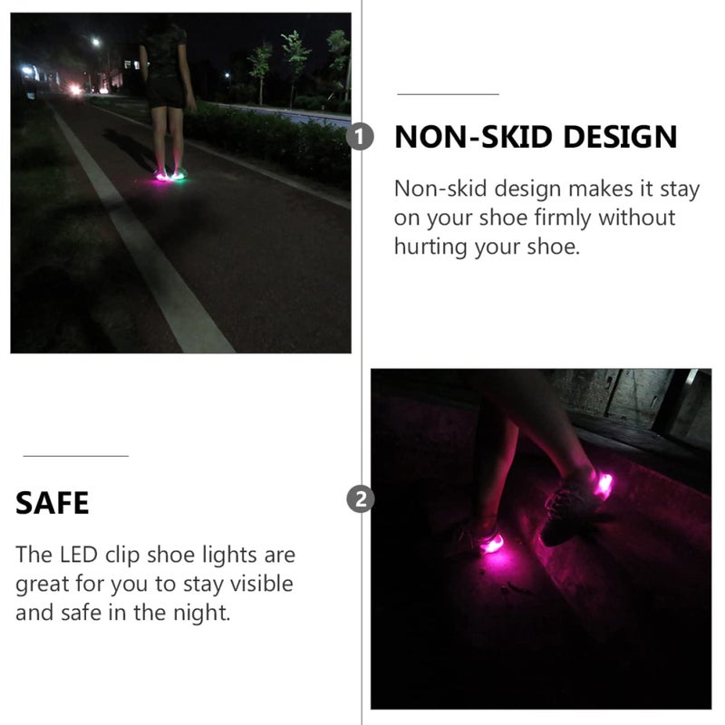 Waterproof LED Shoe Lights for Night Running Safety High Visibility Clip On 2 Pack - Image 4