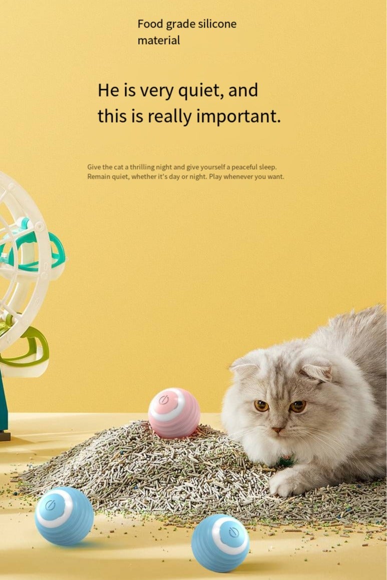 Electric cat toy, smart rolling ball, bite-resistant cat toy, self-entertainment ball artifact, dust-free pet supplies - Image 4
