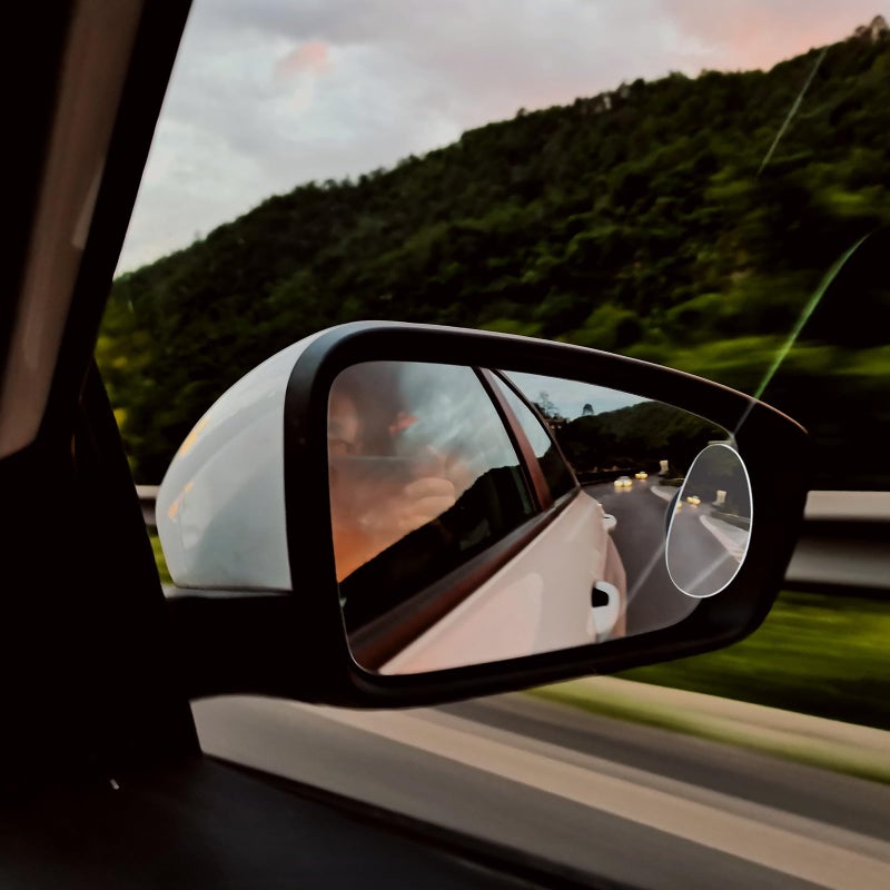 Frameless Convex Blind Spot Mirror 360 Degree Adjustable For SUV Truck Car - Image 4