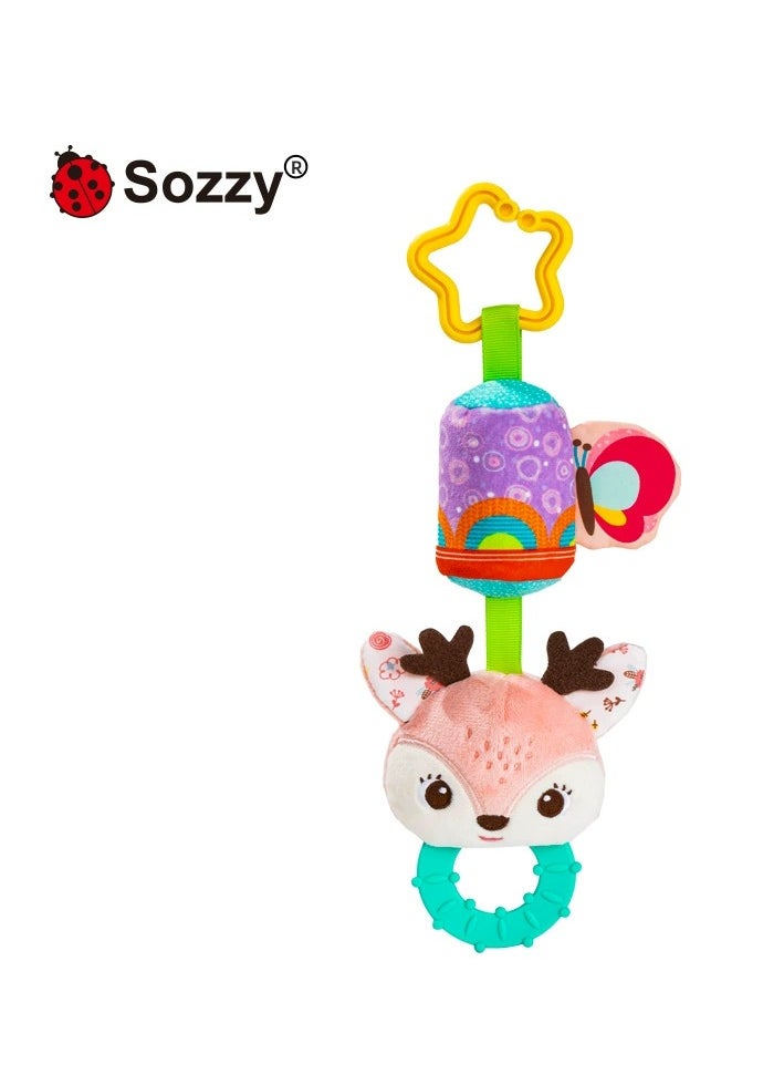 Sozzy - Baby 0-1 years old plush comfort car hanging bed hanging baby stroller pendant wind chimes toy - Image 1