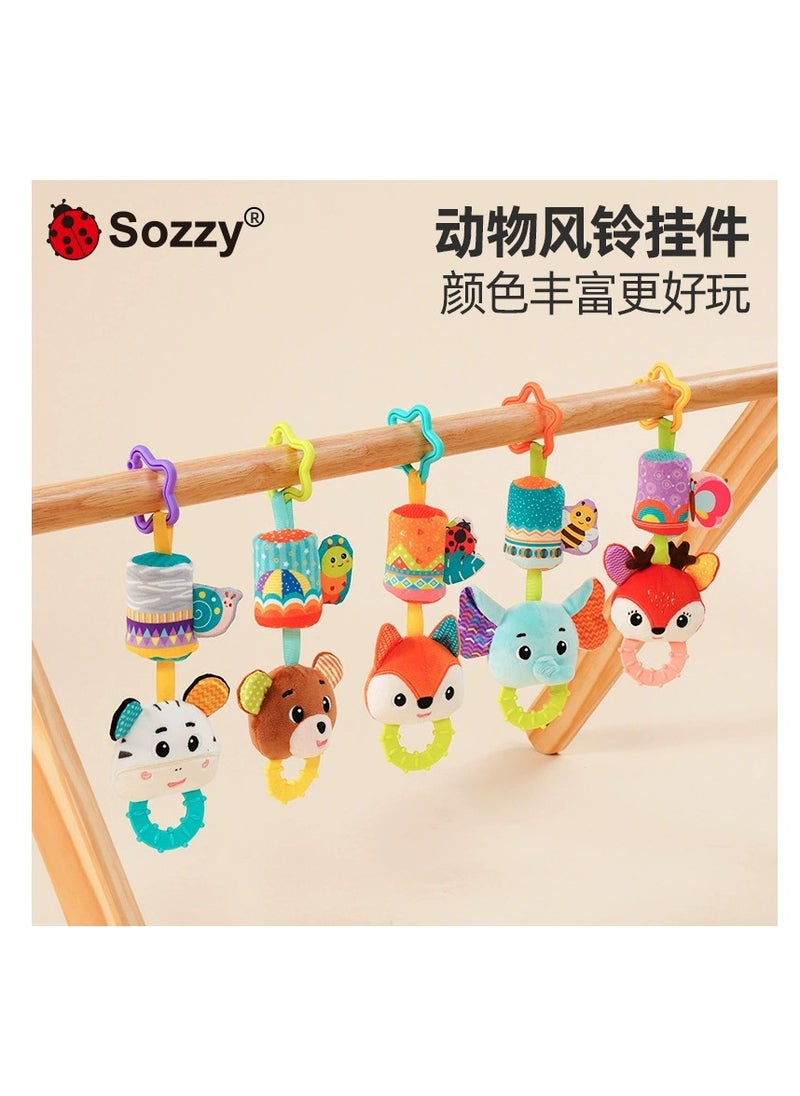Sozzy - Baby 0-1 years old plush comfort car hanging bed hanging baby stroller pendant wind chimes toy - Image 1