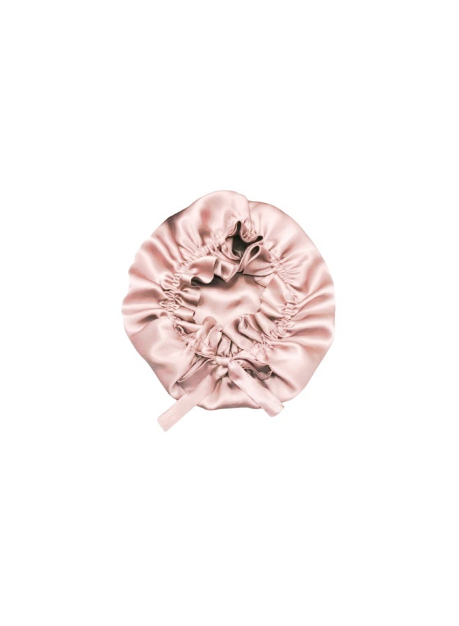 Silk Me 100% Pure Mulberry Silk Bonnet 22 Momme - Non-slip Cap for Sleeping - Prevents Hair Breakage & Frizz - Double Layer Silk Wrap with Soft Elastic Band (Pink) - Image 1