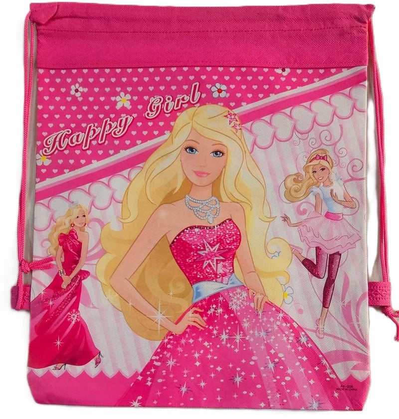 MPS MY PARTY SUPPLIERS MPS MY PARTY SUPPLIERS® 3pcs Barbie Dori Bags for Kids Princess Theme Goodie Bags for Birthday Return Gifts Theme Party, Drawstring Bags, Dori Sack Bags, Size 35cm*28cm (Barbie)  - Image 5