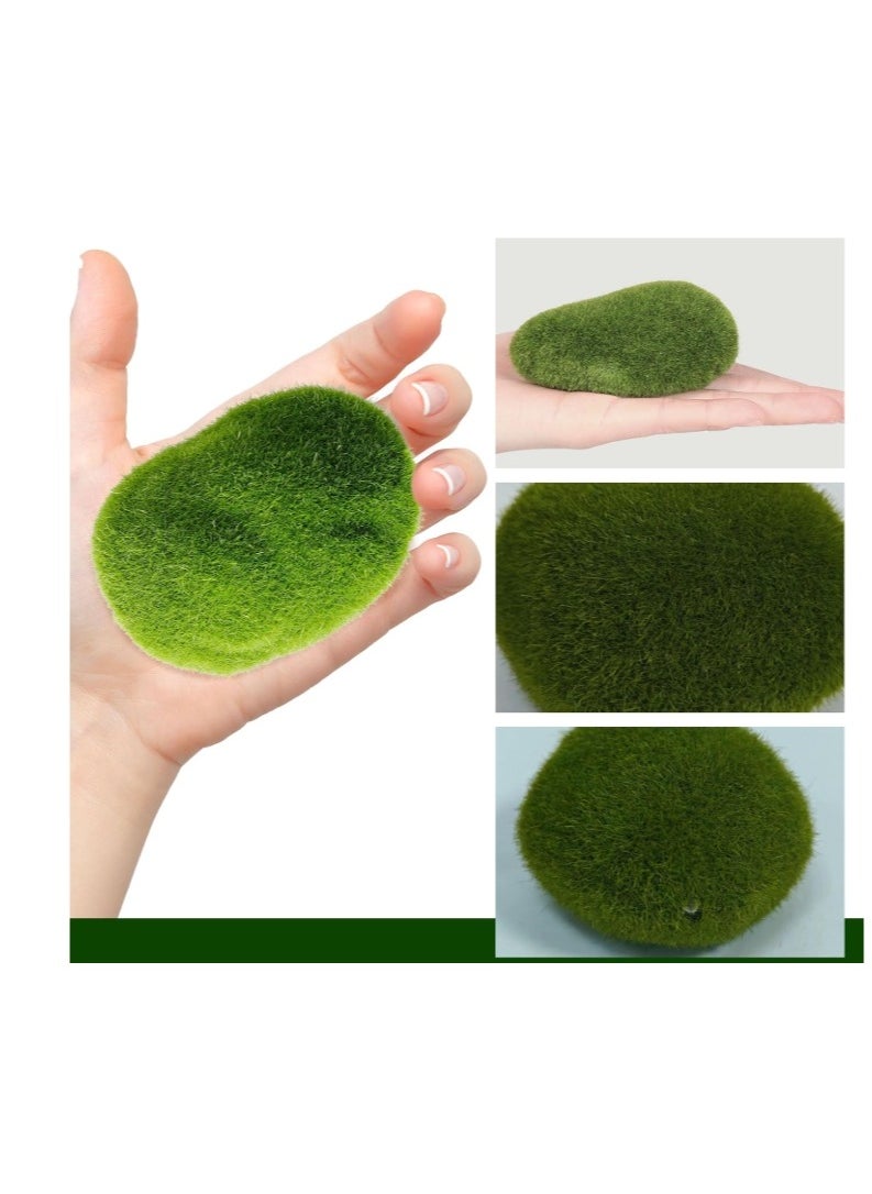 OASIS-TH 10 Pcs Moss Craft Moss Balls Live Moss Balls for Fish Tank  Landscape Moss Decorative Moss Rocks Bonsai Moss Glass Container Simulation Moss Stone  - Image 3