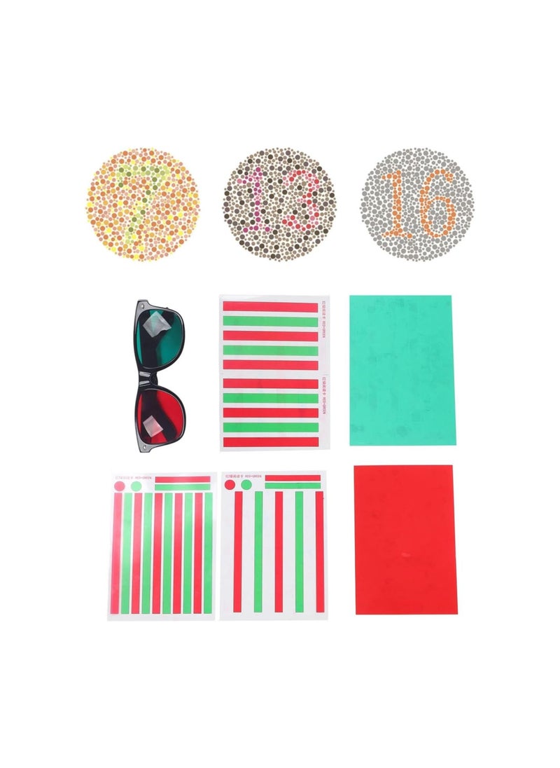 silvercnc - Red Green Vision Correction Cards, Myopia Strabismus Glasses Eye Training Reading Aids for Amblyopia Training - Image 1