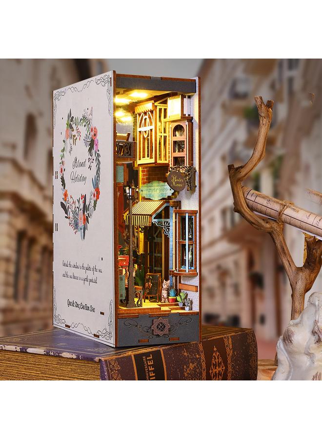 Bluejw Diy Cabin Haiyu Holiday 3d Stereo Assembled Book House Micromodel Architecture Surprise Birthday Gift - Image 5