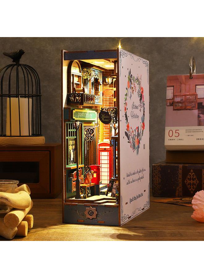 Bluejw Diy Cabin Haiyu Holiday 3d Stereo Assembled Book House Micromodel Architecture Surprise Birthday Gift - Image 4