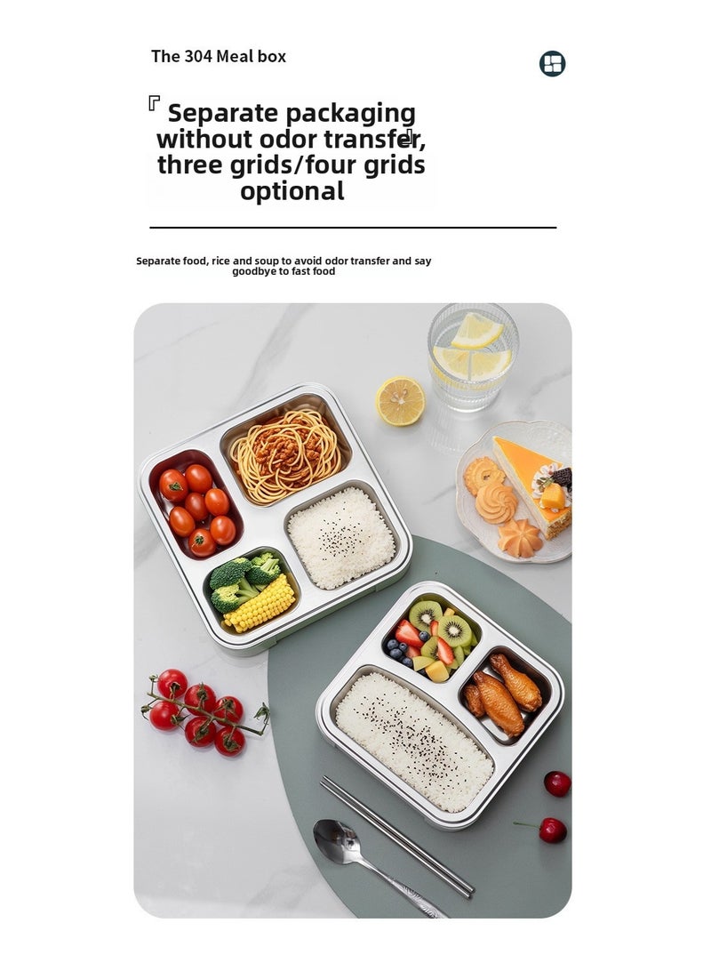 Mix & More White Multi‑Compartment Square Lunch Box – Leak‑Proof Bento Food Container - Image 4