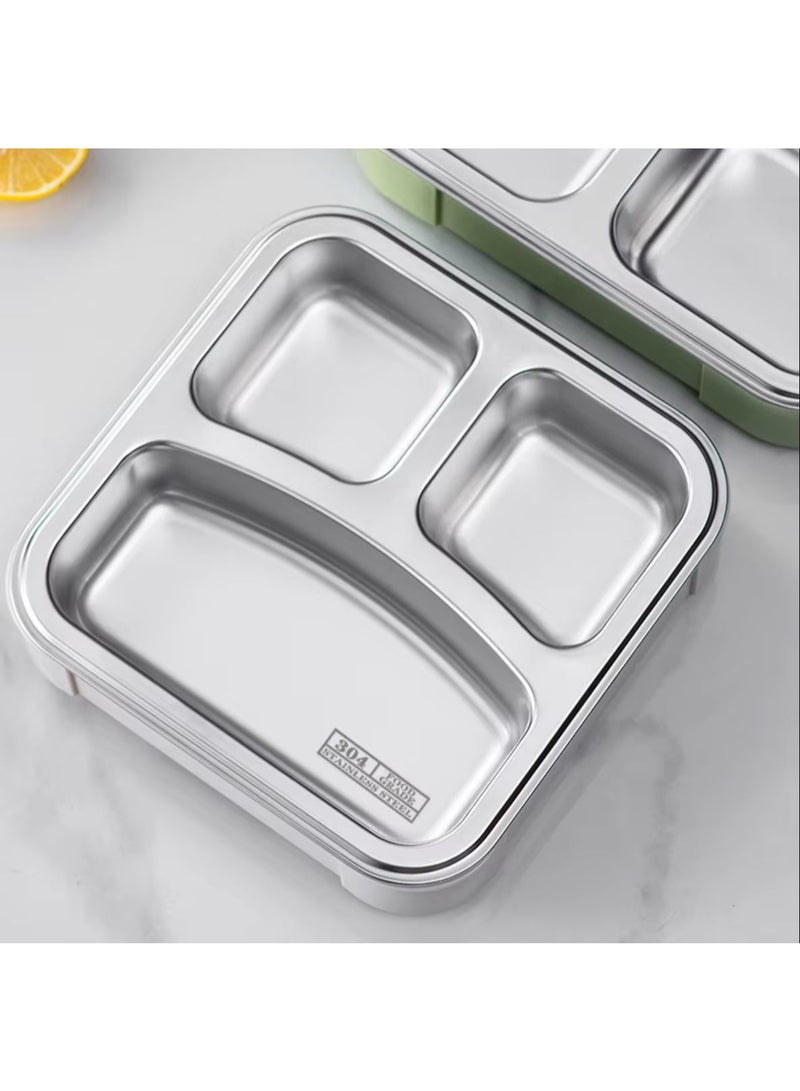 Mix & More White Multi‑Compartment Square Lunch Box – Leak‑Proof Bento Food Container - Image 2