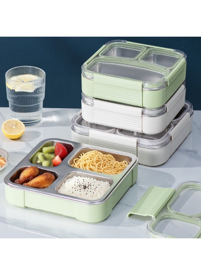 Mix & More White Multi‑Compartment Square Lunch Box – Leak‑Proof Bento Food Container - Image 5