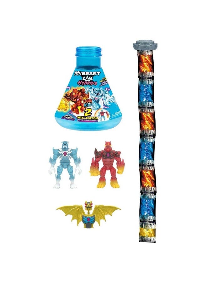 MrBeast Lab مجموعة شخصيات مزيج لافا وجليد من سلسلة هايبر فيوجن من مختبر مستر بيست (10.16 سم، عبوة من 2) - Image 2