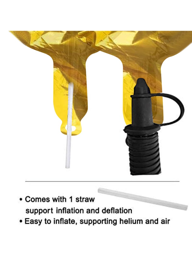 MARKQ بالونات أرقام مقاس 40 بوصة، بالونات هيليوم كبيرة من رقائق الذهب لتزيين حفلات الزفاف وأعياد الميلاد (رقم 8) - Image 4