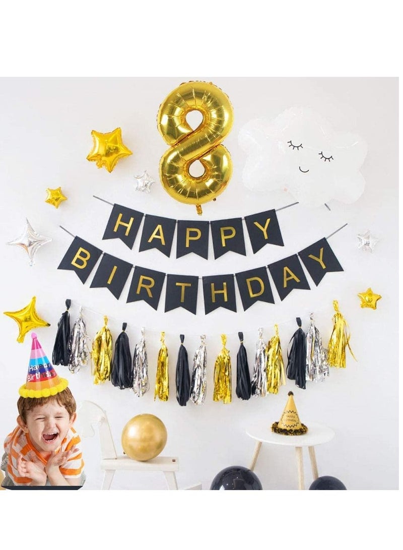MARKQ بالونات أرقام مقاس 40 بوصة، بالونات هيليوم كبيرة من رقائق الذهب لتزيين حفلات الزفاف وأعياد الميلاد (رقم 8) - Image 5
