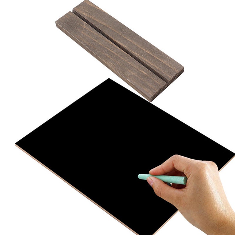 4pcs Small Display Wood Base Double-Sided Writing Erasable for Store Hotel - Image 3