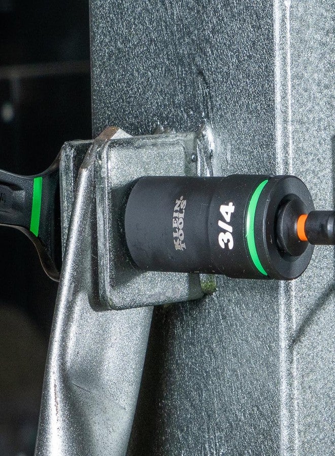 Klein Tools 65111IMPCT KNECT Deep-Well Impact Socket Set, 1/2-Inch Drive, SAE, Color Coded, MODbox Case, Impact Adapter and Extension, 14-Piece - Image 5