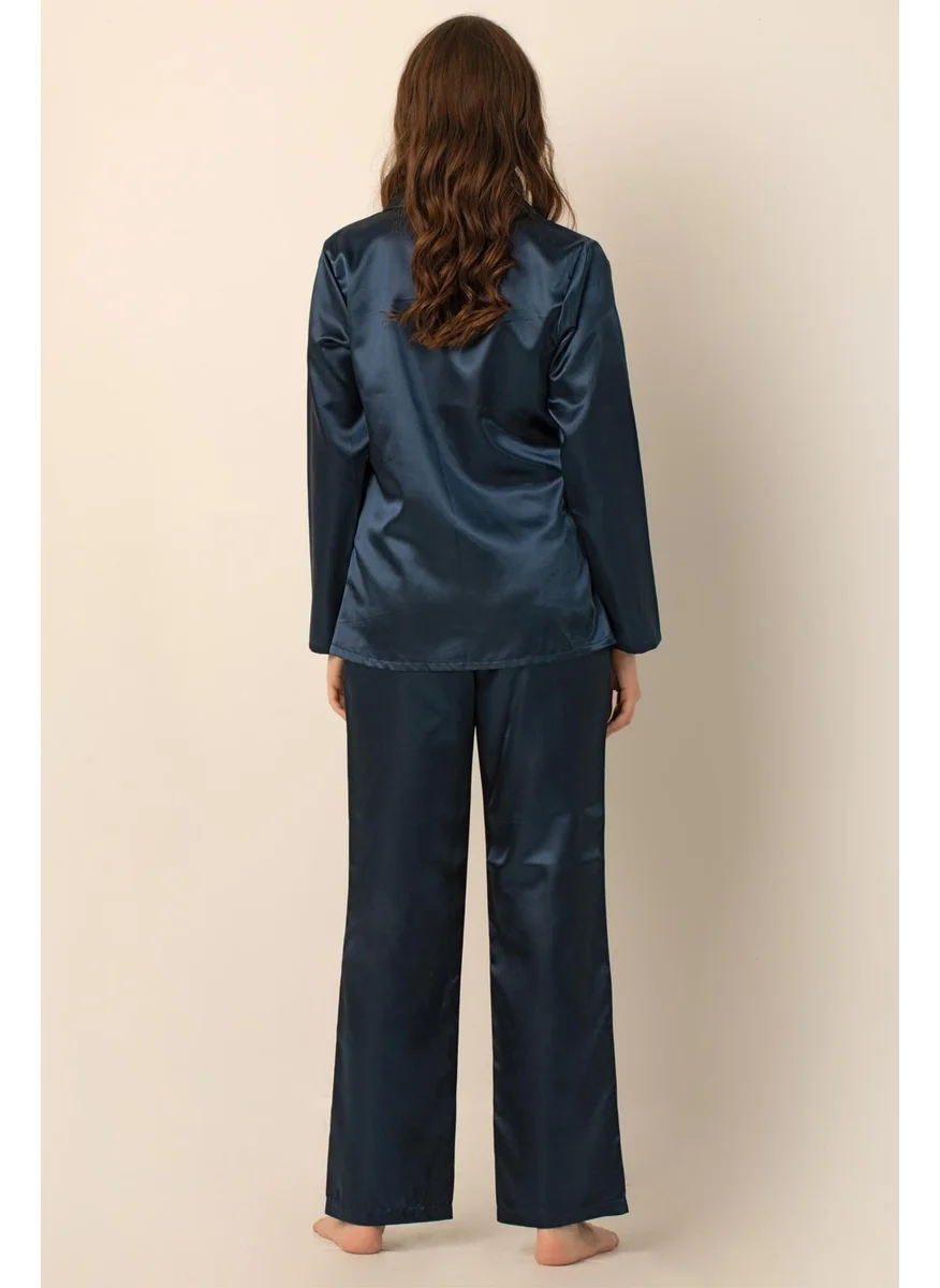 DoReMi Long Sleeve Satin Pajamas Set