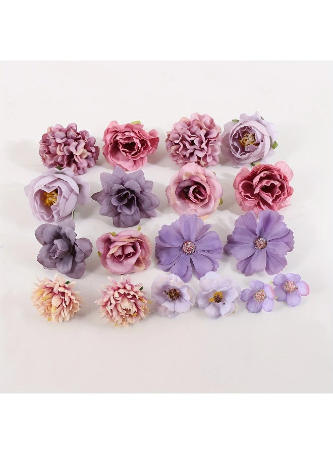 Goolsky 20pcs Artificial Flower, Wall Headdress Home Decoration Flowers, Wedding Party Wreath DIY Hand-made Original Artificial Flower, For Home Wedding, Party, Holiday And Birthday, Home Supplies - Image 1