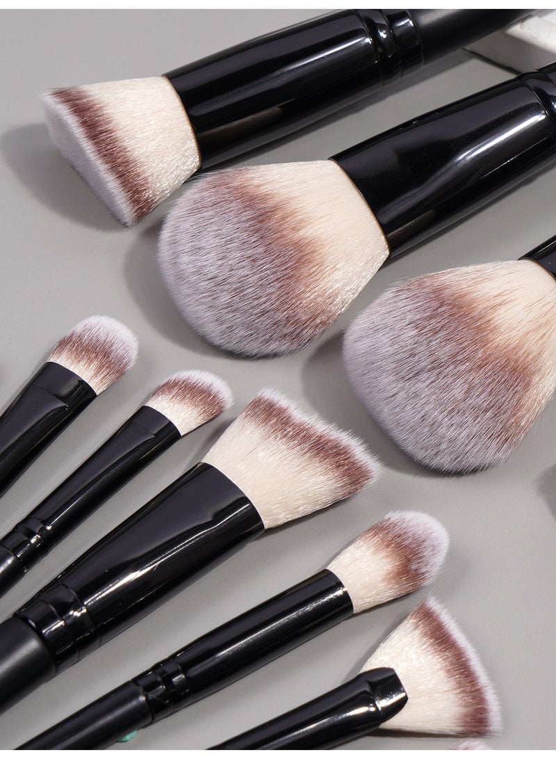 MAANGE Professional Makeup Brush Set 21Pcs Premium Synthetic Foundation Powder Concealers Eye shadows Blush Makeup Brushes Set Kit,Black - Image 3