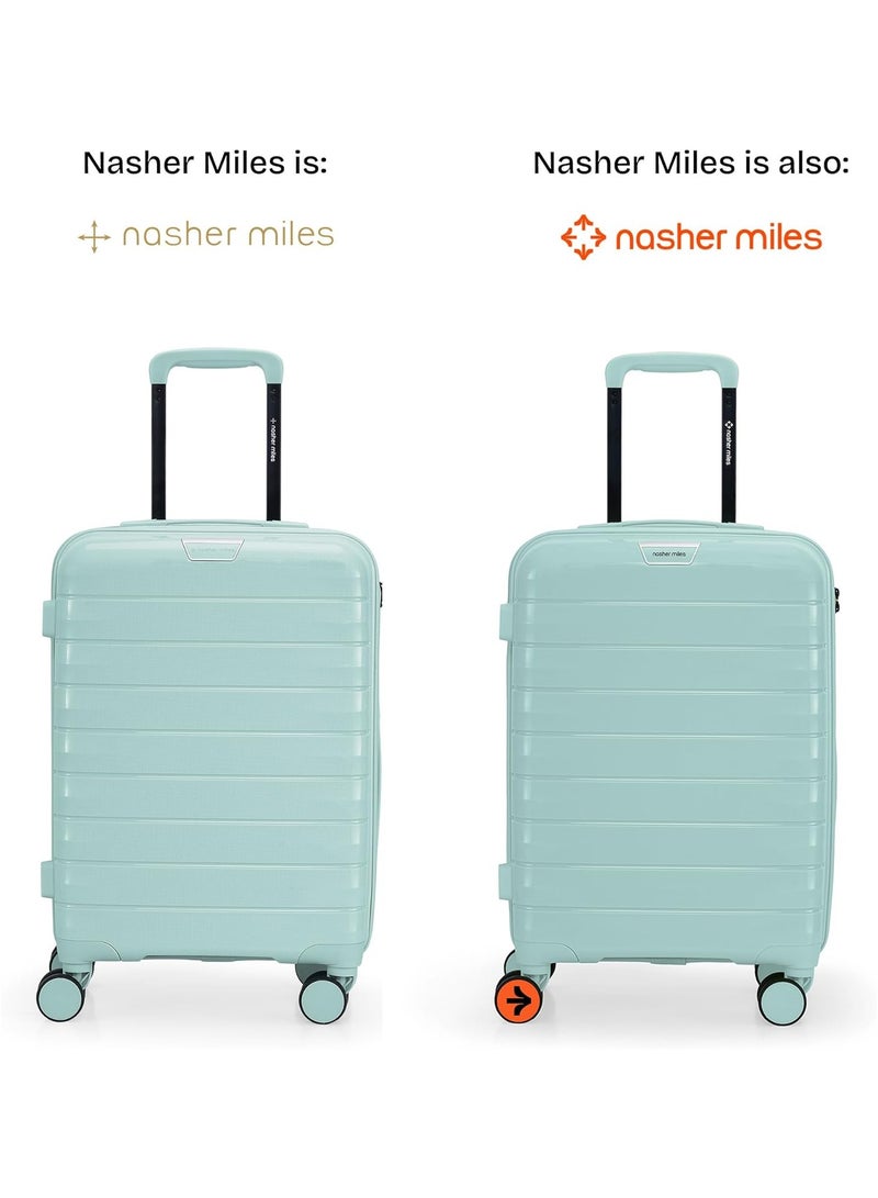 nasher miles Nasher Miles Vienna Hard-Sided Polypropylene Cabin Luggage Cool Mint 20 inch |55 Trolley Bag  - Image 2