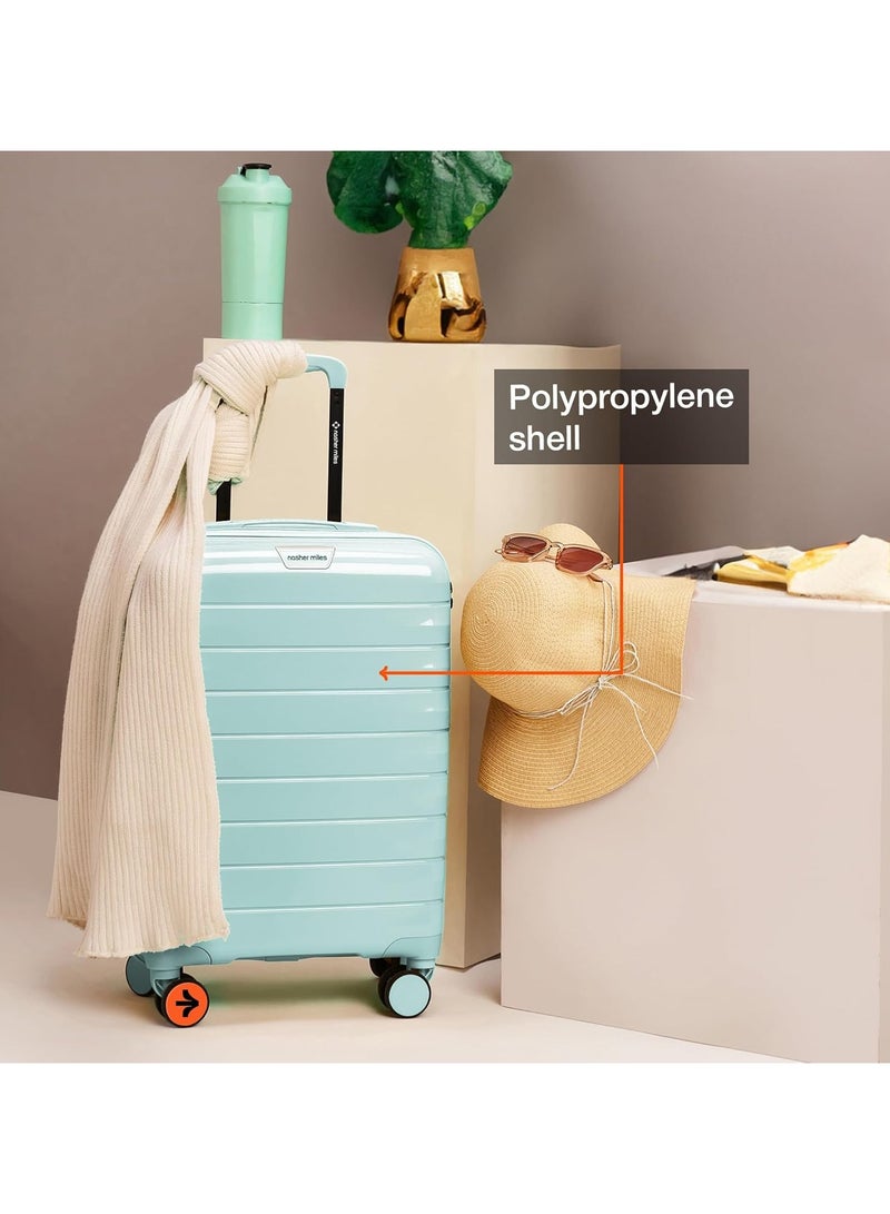 nasher miles Nasher Miles Vienna Hard-Sided Polypropylene Cabin Luggage Cool Mint 20 inch |55 Trolley Bag  - Image 3