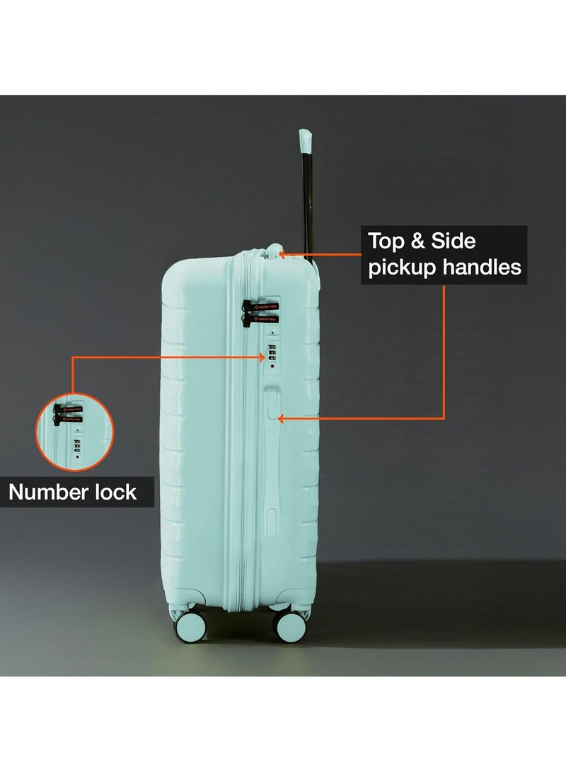 nasher miles Nasher Miles Vienna Hard-Sided Polypropylene Cabin Luggage Cool Mint 20 inch |55 Trolley Bag  - Image 4