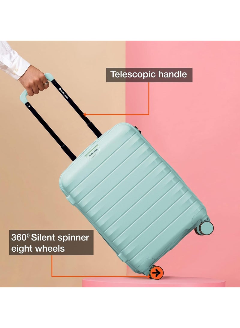 nasher miles Nasher Miles Vienna Hard-Sided Polypropylene Cabin Luggage Cool Mint 20 inch |55 Trolley Bag  - Image 5
