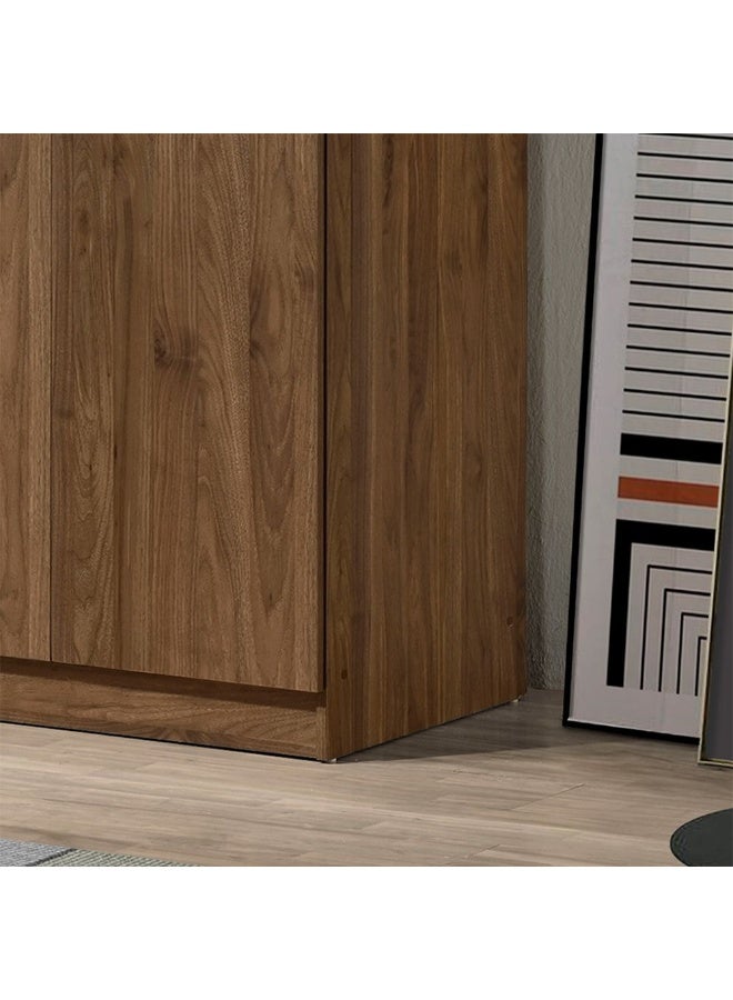 DANUBE HOME خزانة ملابس متSwing 4 أبواب مع مرآة - خزانة تخزين واسعة لغرفة النوم مع قضيب تعليق ورفوف - خزانة عصرية لغرفة النوم، غرفة المعيشة، الممر - خزانة خشبية أنيقة لتنظيم المنزل - Image 4