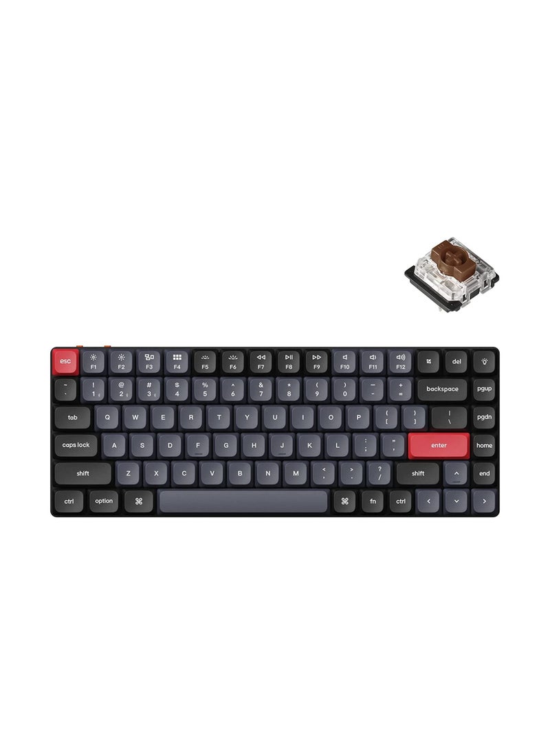 Keychron - K3 Pro Wireless Custom Mechanical Keyboard, 75% Layout QMK/VIA Programmable Bluetooth/Wired RGB Ultra-Slim with Hot-swappable Gateron Low-Profile Brown Compatible with Mac Windows Linux - Image 1