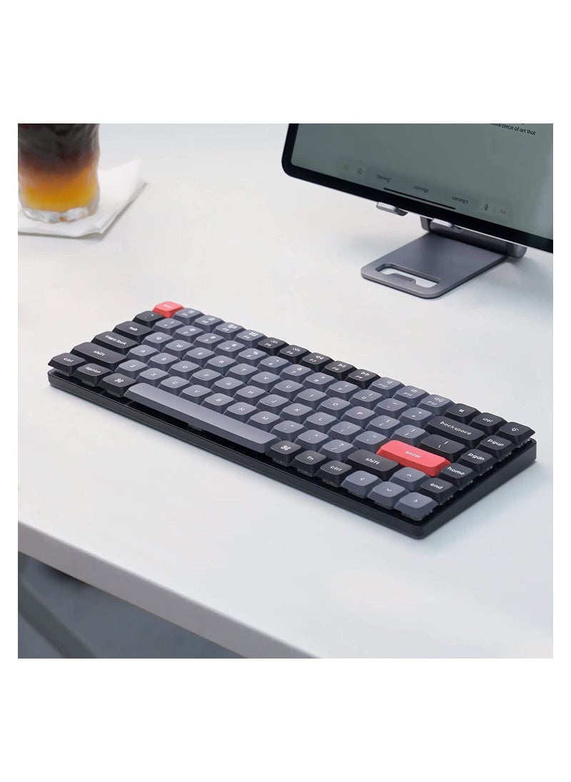 Keychron - K3 Pro Wireless Custom Mechanical Keyboard, 75% Layout QMK/VIA Programmable Bluetooth/Wired RGB Ultra-Slim with Hot-swappable Gateron Low-Profile Brown Compatible with Mac Windows Linux - Image 1