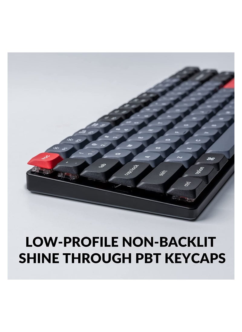 Keychron - K3 Pro Wireless Custom Mechanical Keyboard, 75% Layout QMK/VIA Programmable Bluetooth/Wired RGB Ultra-Slim with Hot-swappable Gateron Low-Profile Brown Compatible with Mac Windows Linux - Image 1