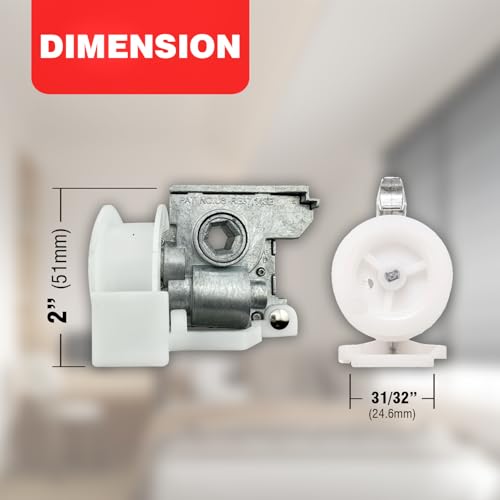 Amazing Drapery Hardware Low Profile Metal Cord Tilter, No Cord Included, for 2" Blinds - 1/4" Hex Rod Compatible - 1 Pack - Image 3