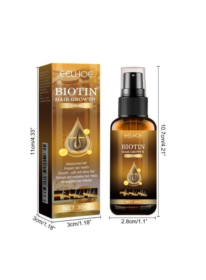 EELHOE Biotin Hair Growth Serum Spray 30ml with Sodium PCA - Anti Hair Loss Treatment for Stronger Follicles & Scalp Moisturizing - Promotes Rapid Hair Growth - Nourishing Hair Conditioner Spray - Image 2
