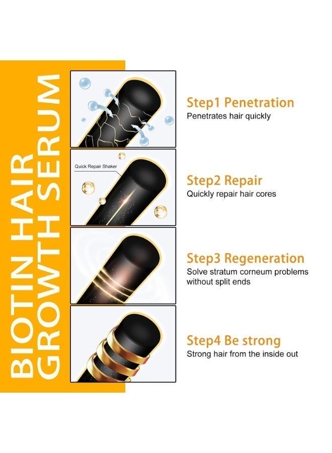 إيلهو سيروم رشاقة لрост الشعر بالبيوتين مع سوديوم بسي إيه – علاج مضاد لفقدان الشعر لجذور شعر أقوى ورطوبة فروة الرأس – يعزز نمو الشعر السريع – رشاقة مرطبة لغذاء الشعر 30 ملل - Image 4