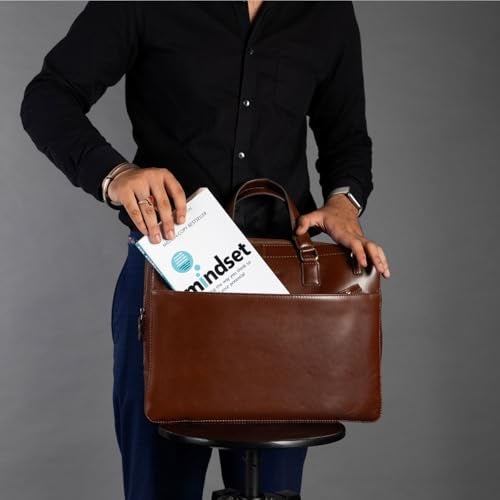 BROWN BEAR Toscana Laptop Bag 02 – Slim Tan Leather Laptop Bags for Men Office Use | 15” Padded Compartment | Adjustable Strap | Compact Design Office Bag For Man | Travel friendly - Image 2
