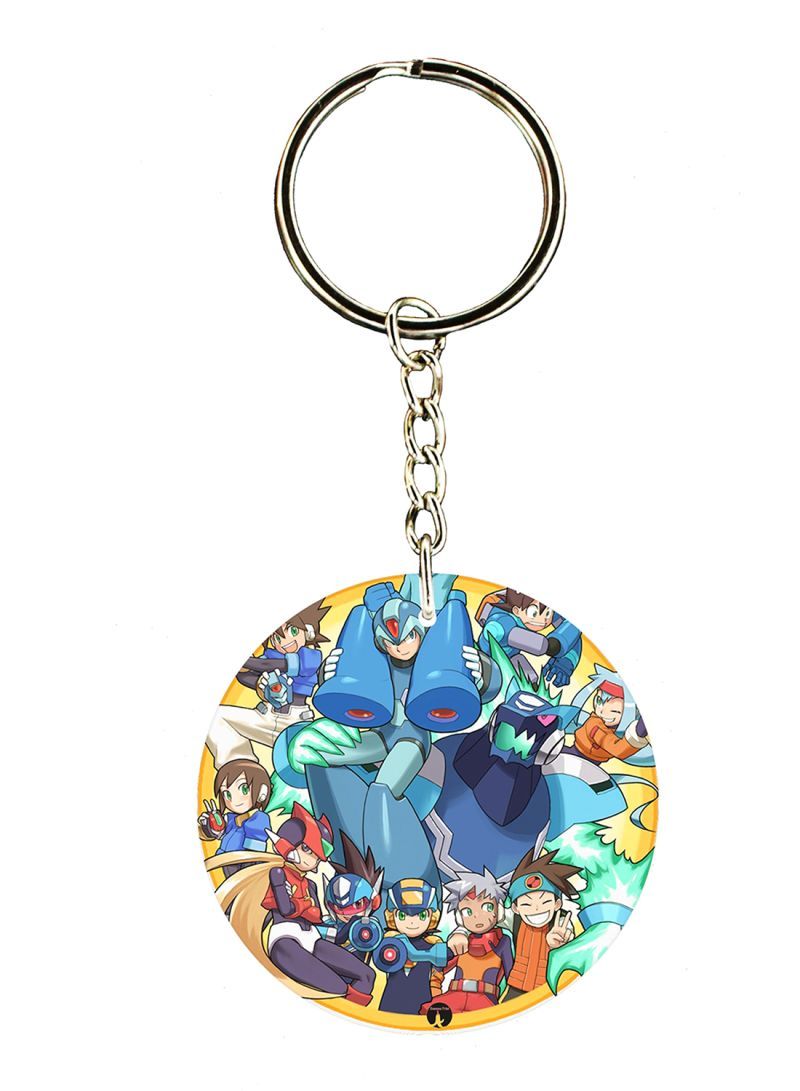 Mega Man Double Side Printed Keychain