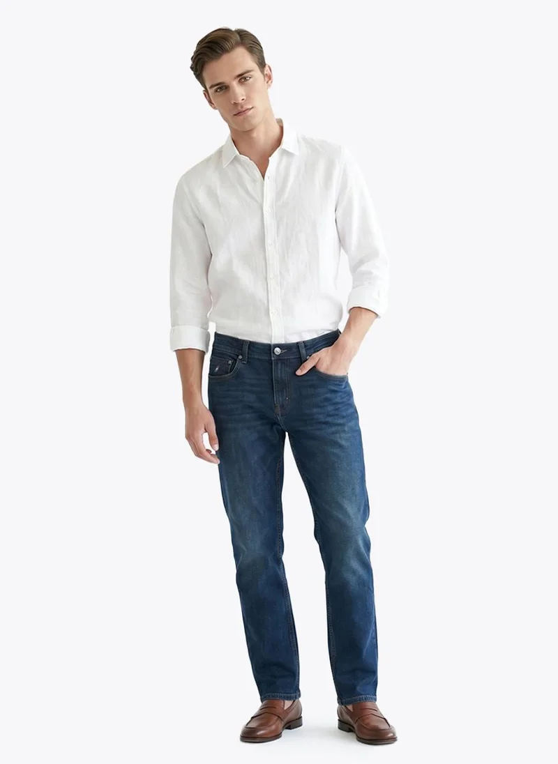 Nautica  Men Regular Fit Five Pocket Denim Jeans for Versatile Styling - Blue for Men | Best Price UAE
